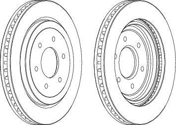 FERODO Диск тормозной передний NISSAN PATHFINDER 05>/NAVARA (к-кт 2 шт., цена за 1 шт.) (DDF1611)
