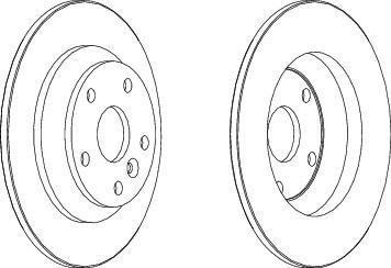 FERODO Диск тормозной задний FORD GALAXY 06-/KUGA 08-/MONDEO 07-/S-MAX (к-кт 2 шт., цена за 1 шт.) (DDF1616)