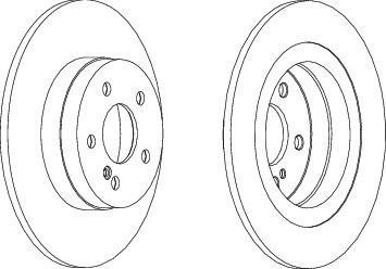 Ferodo DDF1691 Диск тормозной MERCEDES W204 180-300 07- задний D=300мм.