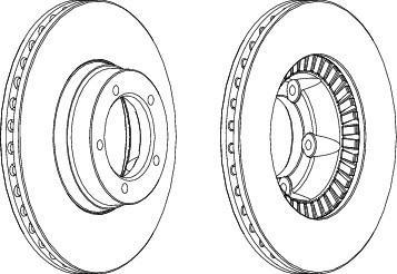 Ferodo DDF380 тормозной диск на LDV 400 автобус