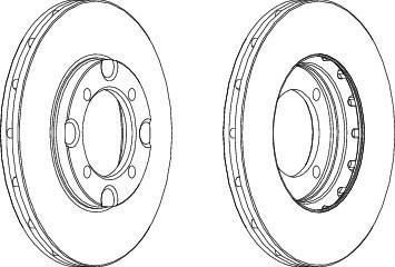 Ferodo DDF383 тормозной диск на MAZDA 626 II (GC)