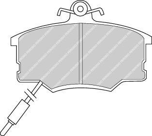 Ferodo FDB410 комплект тормозных колодок, дисковый тормоз на FIAT CROMA (154)
