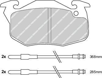 Ferodo FDB719 комплект тормозных колодок, дисковый тормоз на PEUGEOT 306 (7B, N3, N5)