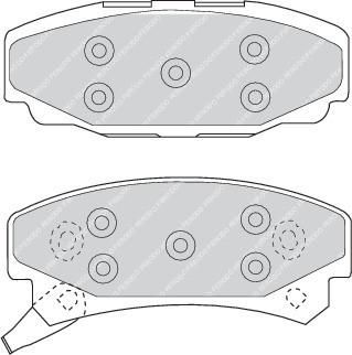 Ferodo FDB921 комплект тормозных колодок, дисковый тормоз на JEEP GRAND CHEROKEE I (ZJ)
