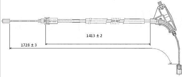 Ferodo FHB432416 трос, стояночная тормозная система на PEUGEOT 406 (8B)