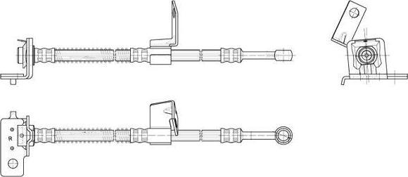 Ferodo FHY3125 тормозной шланг на HYUNDAI GETZ (TB)