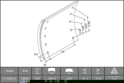 Ferodo K19094.0-F3658 комплект тормозных башмаков, барабанные тормоза на RENAULT TRUCKS Magnum