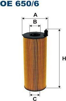 FILTRON Фильтр масляный VAG/PORSCHE/LAND ROVER V6/V8 дизель (057 115 561M, OE650/6)