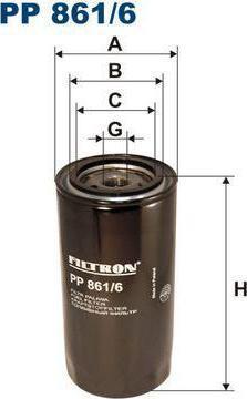 FILTRON Фильтр топливный Avia AD; Bmc ; Daf 45 LF, 55 Avia AD; Bmc ; Daf 45 LF, 55 LF, 65 CF, CF65; Ginaf C-Series; Iveco Euro Cargo, Euro Cargo II, Euro Cargo III; Nissan Atleon; Otokar Navigo; Solaris Bus Urbino; Terberg TT-Urbin (PP8616)