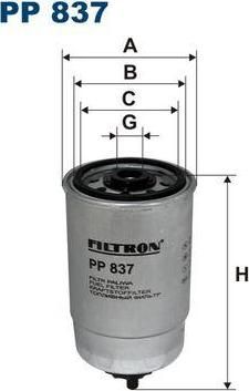 FILTRON Фильтр топливный VAG/FIAT/FORD/OPEL (9947340, PP837) FILTRON Фильтр топливный VAG/FIAT/FORD/OPEL (9947340, PP837)