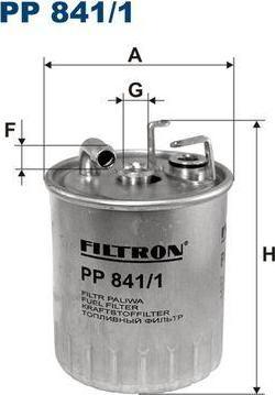 FILTRON Фильтр топливный Vito/Sprinter.6110920601.6110920201 Mercedes A (W168), Sprinter 208-216, Sprinter 308-316, Sprinter 408-416, V (638/2), Vaneo (W414), Vito (638) (PP8411)