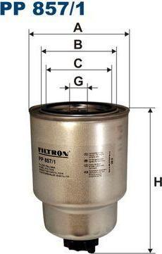 FILTRON Фильтр топливный NISSAN ALMERA/TERRANO/NAVARA 2.2D-3.0D 00- (PP857/1)