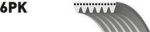 GATES Ремень поликлиновой 600-1800 мм F10 (11287618848, 6PK1003)