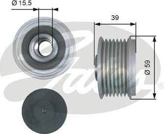 Gates OAP7189 механизм свободного хода генератора на NISSAN QASHQAI / QASHQAI +2 (J10, JJ10)