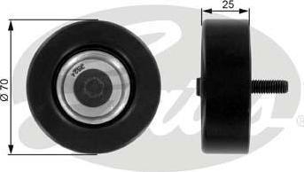 GATES Ролик обводной FORD (1072321, T36175)