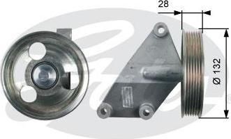 GATES Ролик ремня приводного PEUGEOT/CITROEN 2.0HDI 07- (5706L7, T36428)