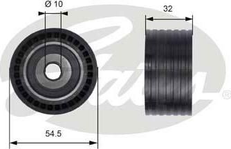 GATES Ролик обводной ремня ГРМ RENAULT Megane II 2006-2009 (7700107150, T41237)