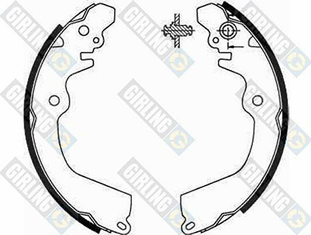 GIRLING Колодки бараб.MITSUBISHI CARISMA (DA_)/COLT IV/V/GALANT IV/LANCER III/IV/V 203X37mm (MN102633, 5186669)