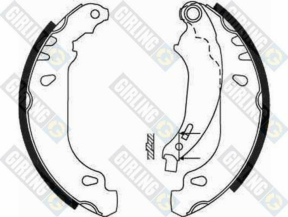 GIRLING Колодки тормозные барабанные R14 LOGAN SANDERO CLIO SYMBOL 180X42mm (7701205758, 5186694)