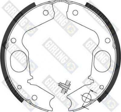 GIRLING Колодки тормозные стояночного тормоза MITSUBISHI PAJERO 90-- SPACE GEAR 89-- SPORT 98-- (MB618914, 5186959)