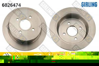 Girling 6026474 тормозной диск на FORD ESCORT VII седан (GAL, AFL)