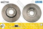 GIRLING Диск тормозной вент.зад. Opel Вектра 1,6-2,6L 95-03 (569056, 6027785)