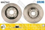 Girling 6047542 Диск тормозной AUDI A3/SKODA SUPERB/VW GOLF VI/PASSAT задний D=310мм.