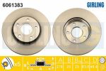 Girling 6061383 Диск тормозной FORD FOCUS II/III/C-MAX 03-/VOLVO S40 04- передний вент.D=278мм.