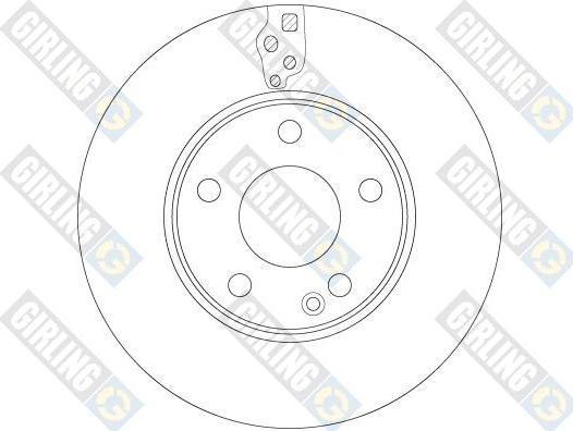 GIRLING Диск тормозной MERCEDES A(W176) 12-/B(W246) 11- передний D=280мм (6065481)