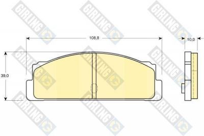 Girling 6101073 комплект тормозных колодок, дисковый тормоз на FIAT ARGENTA (132A)