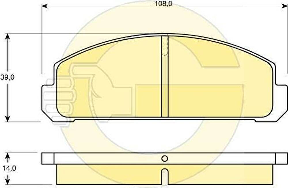 Girling 6101789 комплект тормозных колодок, дисковый тормоз на MAZDA 323 I (FA)