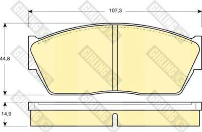 Girling 6102849 комплект тормозных колодок, дисковый тормоз на HONDA CIVIC III Hatchback (AL, AJ, AG, AH)