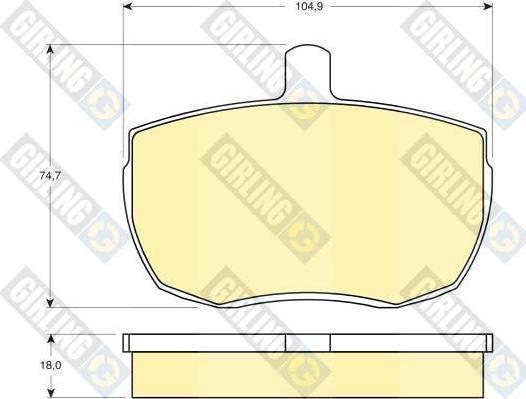 Girling 6103416 комплект тормозных колодок, дисковый тормоз на FORD TRANSIT c бортовой платформой/ходовая часть (V_ _)