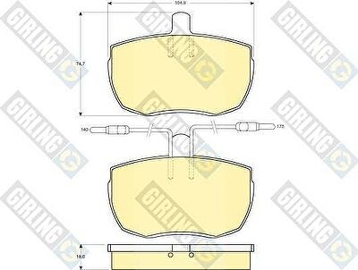 Girling 6103426 комплект тормозных колодок, дисковый тормоз на IVECO DAILY I фургон/универсал