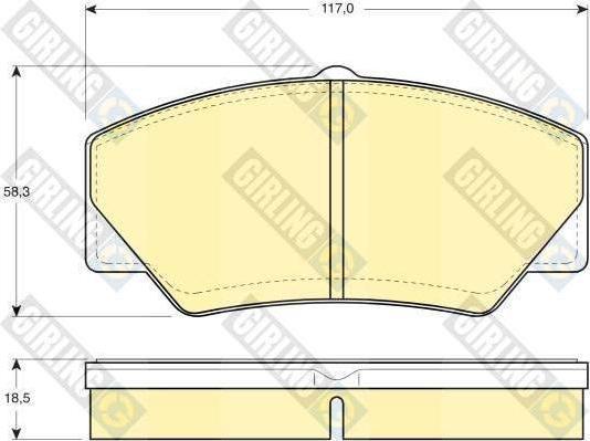 Girling 6103493 комплект тормозных колодок, дисковый тормоз на FORD TRANSIT автобус (V_ _)