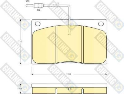 Girling 6104431 комплект тормозных колодок, дисковый тормоз на RENAULT MASTER I фургон (T__)