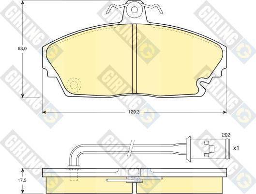 Girling 6104791 комплект тормозных колодок, дисковый тормоз на ROVER 800 (XS)