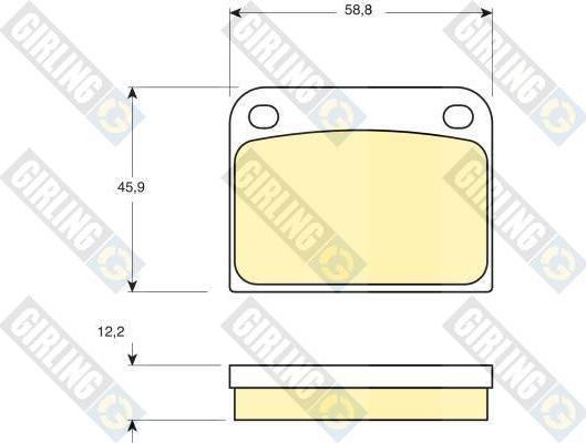 Girling 6105941 комплект тормозных колодок, дисковый тормоз на SAAB 90