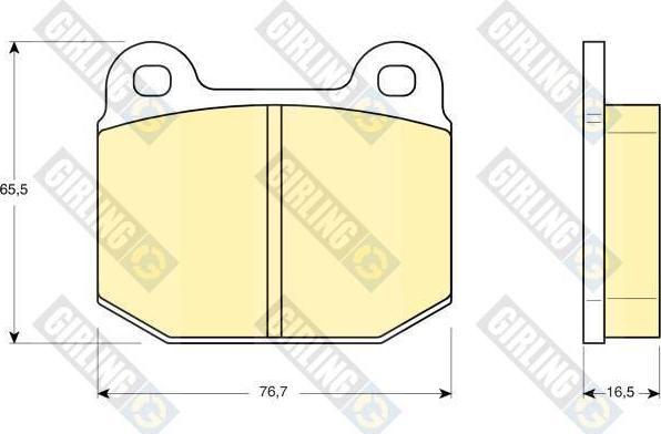 Girling 6106112 комплект тормозных колодок, дисковый тормоз на OPEL MANTA B CC (53_, 55_)