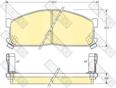 Girling 6107379 комплект тормозных колодок, дисковый тормоз на MAZDA E-SERIE фургон (SR2)