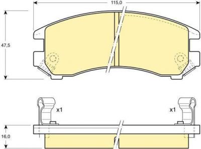 Girling 6108829 комплект тормозных колодок, дисковый тормоз на SUZUKI SWIFT II седан (AH, AJ)