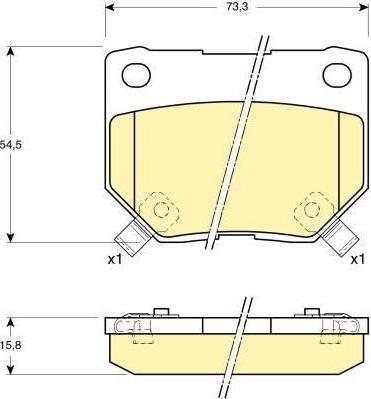 Girling 6110079 комплект тормозных колодок, дисковый тормоз на NISSAN 300 ZX (Z32)