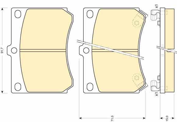Girling 6110299 комплект тормозных колодок, дисковый тормоз на MAZDA 323 F VI (BJ)