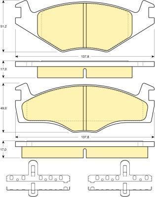 Girling 6112195 комплект тормозных колодок, дисковый тормоз на VW POLO CLASSIC (6KV2)