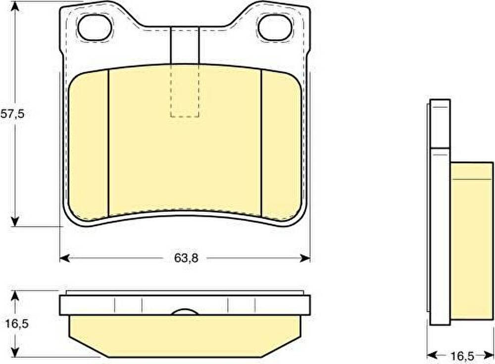 GIRLING Колодки тормозные задние PEUGEOT 406 95-04 607 00- (425266, 6112762)