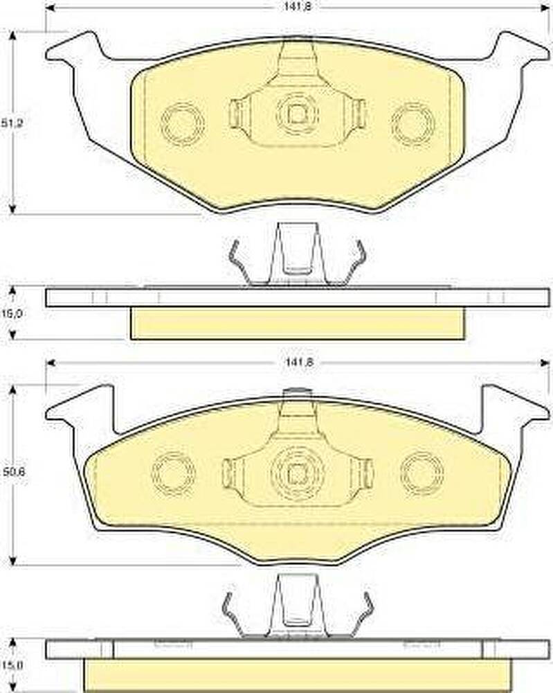 Girling 6113062 комплект тормозных колодок, дисковый тормоз на VW POLO CLASSIC (6KV2)