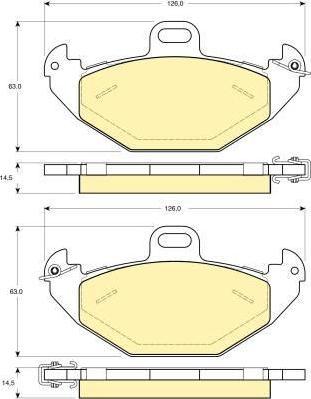 Girling 6113539 комплект тормозных колодок, дисковый тормоз на RENAULT LAGUNA I (B56_, 556_)