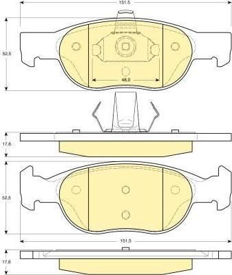 Girling 6113822 комплект тормозных колодок, дисковый тормоз на FIAT PUNTO (188)