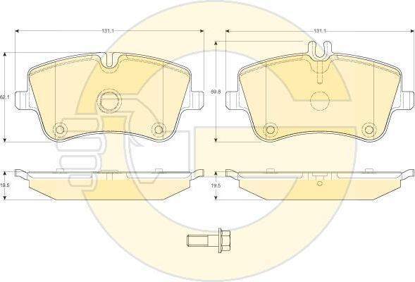 GIRLING Колодки тормозные передние MB W203 209 00- (0034205920, 6114131)