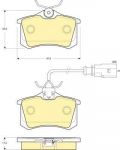 GIRLING Колодки тормозные задние VW SHARAN 95- FORD GALAXY 95-06 SEAT ALHAMBRA 96-10 (7M3698451E, 6114151)
